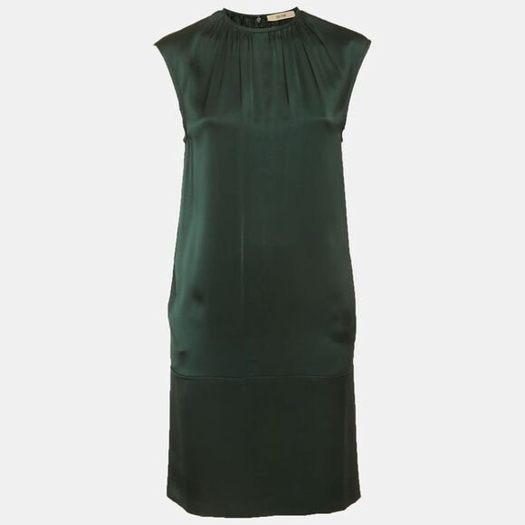 Celine Dresses & Skirts - Celine Green Silk Shift Mini Dress S